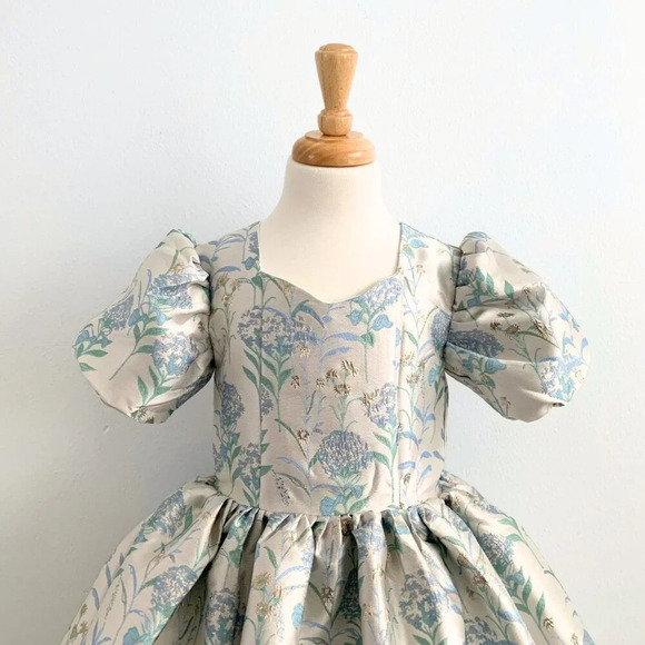 NWT Pretty Girls Fine Jacquard Celebration Dress Elegant Floral Dandelion 6Y - Picture 3 of 7